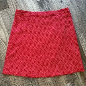 Margaret M red & white skirt size M